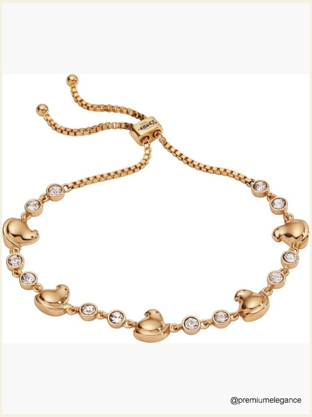 Expandable Charm Bracelet with Easter Chick and Bunny